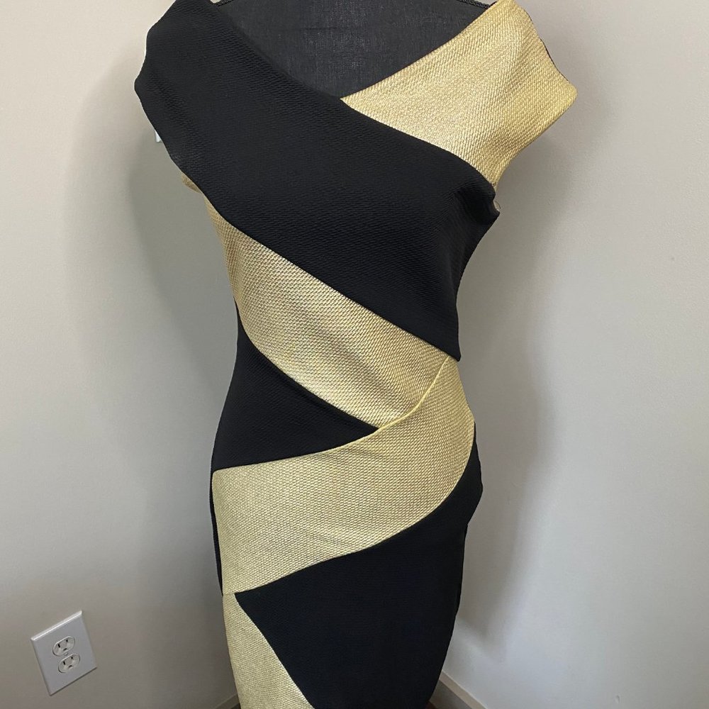 Black and Gold Bodycon Dress
